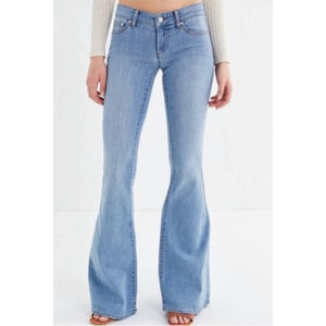 BDG Urban Outfitters Low Rise Stretch Flare Bell Jeans Sz 26